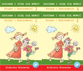 Słucham i uczę się mówić Zestaw Sylaby i rzeczowniki (cz.1,2,3,4) + CD