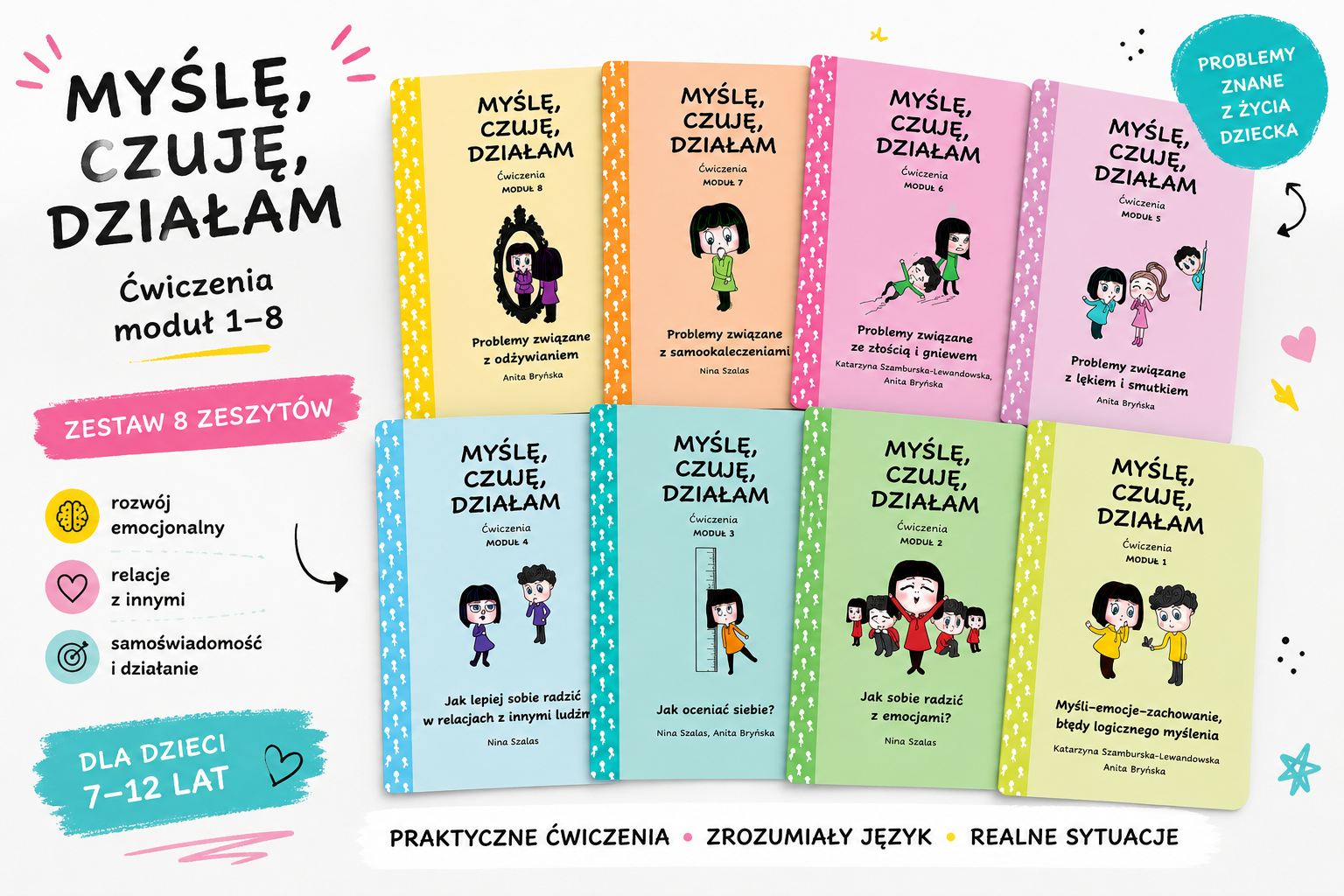 Myślę czuję działam Ćwiczenia moduł 1-8 Komplet