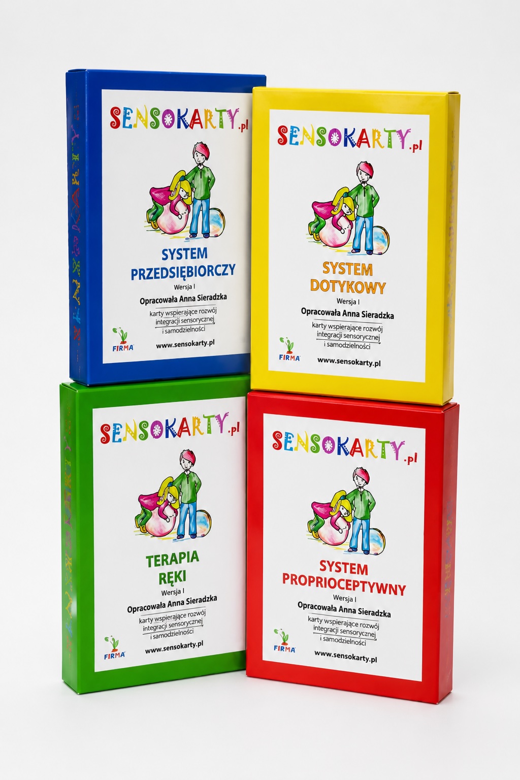 Sensokarty KOMPLET (system dotykowy+proprioceptywny+ przedsionkowy+terapia ręki)