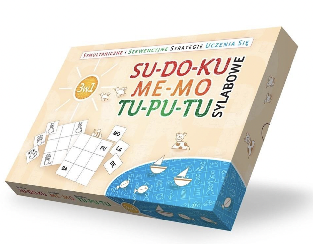 Zestaw 3w1 - Su-do-ku, me-mo, tu-pu-tu sylabowe