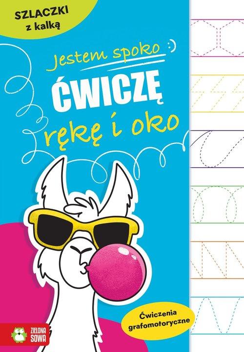 Szlaczki z kalką Jestem spoko Ćwiczę rękę i oko Ćwiczenia grafomotoryczne