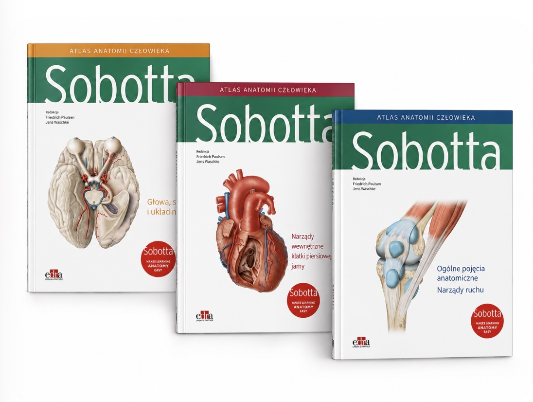 Zestaw Atlasów anatomii człowieka Sobotta Angielskie
