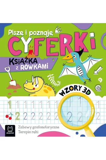 Piszę i poznaję Cyferki Książka z rowkami Wzory 3D