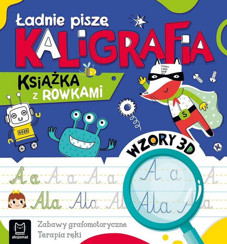 Ładnie piszę Kaligrafia Książka z rowkami Wzory 3D