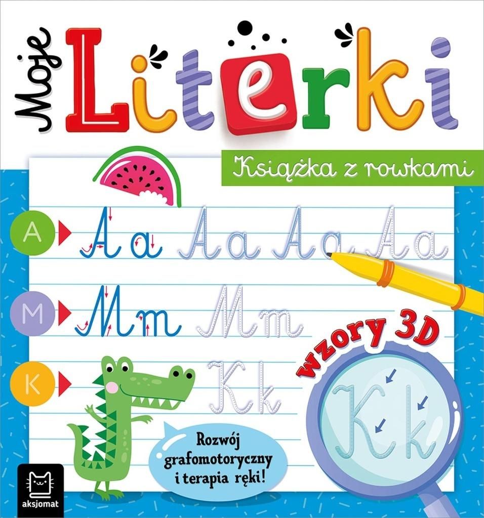 Moje literki Książka z rowkami Wzory 3D