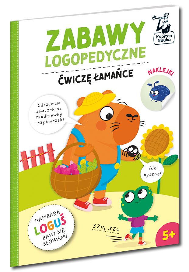 Ćwiczę łamańce Kapitan Nauka Zabawy logopedyczne Kapibara Loguś